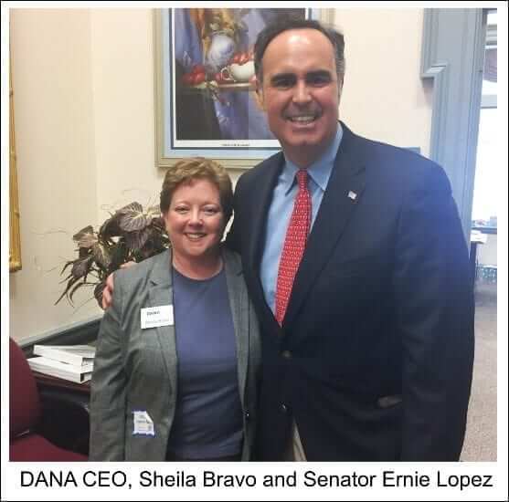 DANA CEO, Sheila Bravo and Senator Ernie Lopez photo